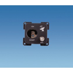 C-Line 12v volt Satellite Socket DARK GREY PO259 Caravan MotorhomeSC120B11
