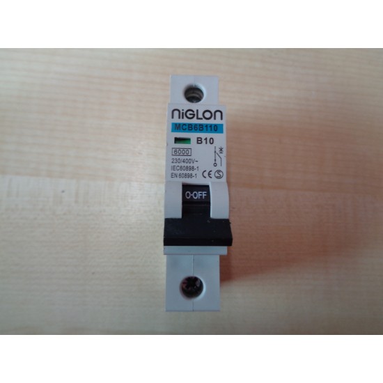 MCBs NiGLON MCB6B110 B10 10amp Single Pole MCB Caravan Motorhome SC122U1
