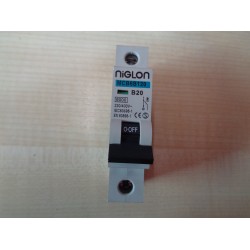 MCBs NiGLON MCB6B120 20amp Single Pole MCB Caravan Motorhome SC122U3