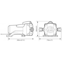 W-FW0818 Whale Watermaster Automatic pressure Pump Horizontal 12V volt 30PSI 15mm connections + Strainer supplied c/w fittings Marine, Industrial SC205P1