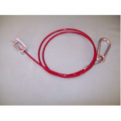 Breakaway cable EasyFit clevis clip 2.40 mm sheathed red sc141C