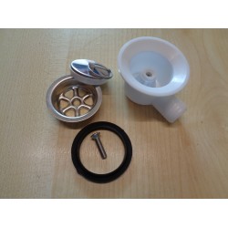 Dometic 9600050027 AC540 Siphon angled Sink Waste 25mm Diameter Chrome Plug 28mm outlet Caravan Motorhome SC423W