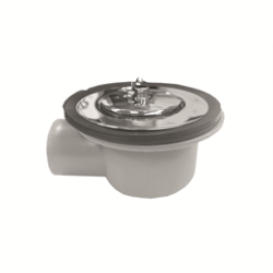Chrome Angled Sink Waste 70mm Diameter 1.25 Chrome Plug 28mm angled pipe  SC423W1