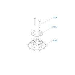 Dometic Smev Cooker Hob Kit Burner Top D=45mm Base Cap Screw Caravan Motorhome 105310207 SC471H1
