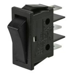 Molveno Black rocker switch 16a(6) 250v AC 3 Tag B113C11000000 SC764