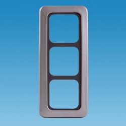 3 way Surround faceplate Gun metal PO277 Caravan Motorhome SC120B3