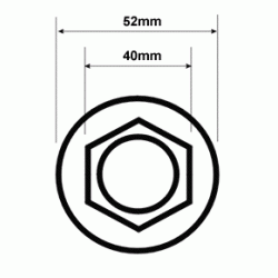 BPW One shot Stub Axle Lock Nut 40mm 02.5273.38.00 Caravan Trailer SC280