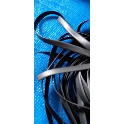 BLACK Herzim PVC Screw Cover Strip infill 15mm Per mtr Caravan Motorhome SC247N