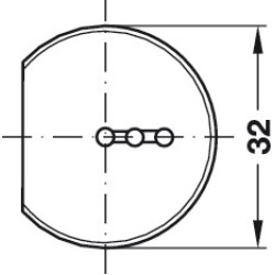 Häfele 262.43.416 Cover Cap for Recessed Connecting Fitting 10 SC459A