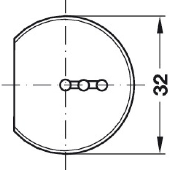 Häfele 262.43.416 Cover Cap for Recessed Connecting Fitting 10 SC459A