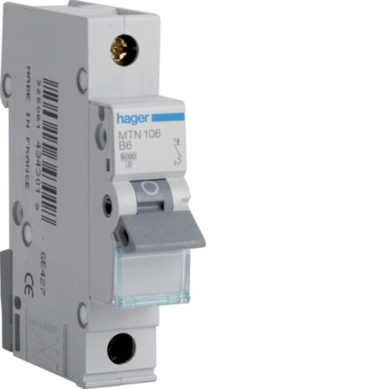 HAGER MTN 106 B6 MCB miniature circuit breaker for caravan and motorhome sc122Q