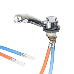 Reich Twist Tap Chrome Left hand 38mm thread fold down spout Caravan Motorhome SC161BL