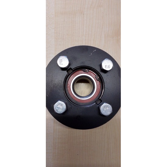 Unbraked trailer wheel Hub 4x100 PCD complete with 12mm wheel bolts and bearing to fit 37mm Stub Axle Dia sc285HUB1
