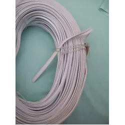 White Herzim PVC Screw Cover Strip 13.5 mm per Mtr curved infill Caravan Motorhome SC247M