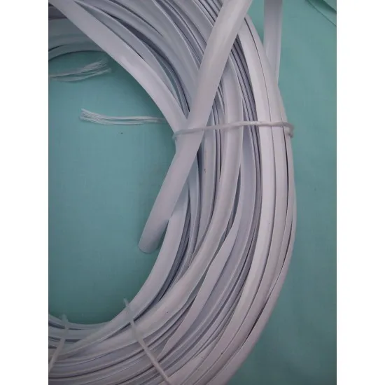 White Screw Cover Herzim Strip curved infill 17mm wide Per 1 Mtr Caravan Motorhome SC247U