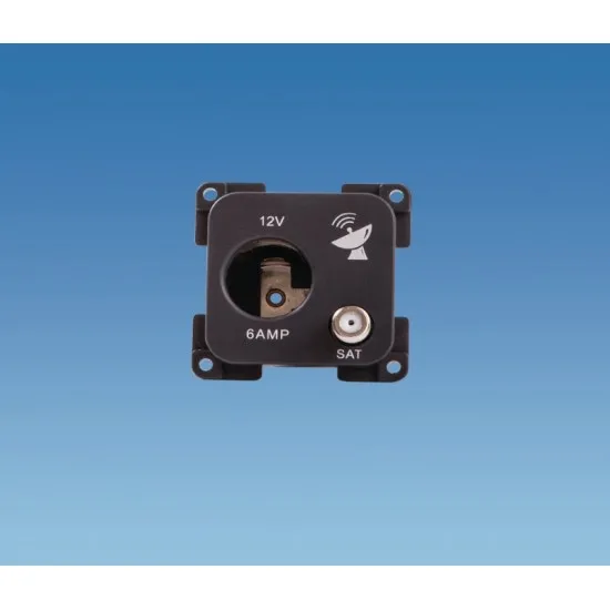 C-Line 12v volt Satellite Socket DARK GREY PO259 Caravan MotorhomeSC120B11