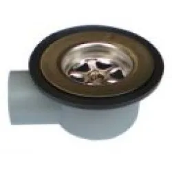 Sink Drain waste outlet 1 1/4" 28mm Stainless steel top 90 ° no plug SC423B