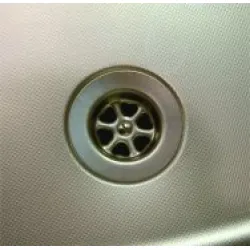 Sink Drain waste outlet 1 1/4" 28mm Stainless steel top 90 ° no plug SC423B
