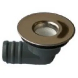 Sink Drain waste 3/4 ¾ inch Right angled outlet Stainless Steel top no plug SC423P
