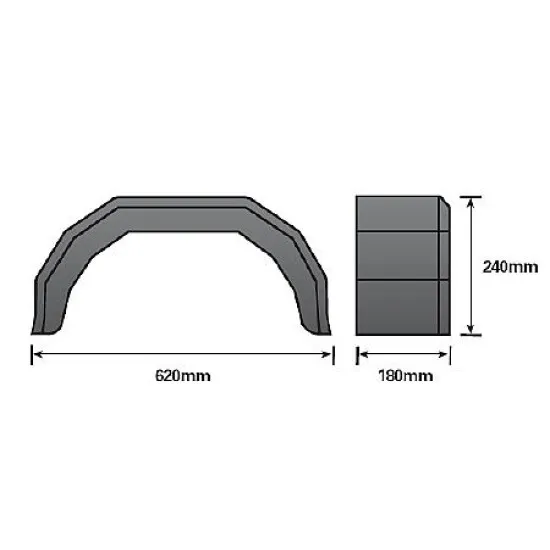 10 inch Single Trailer Mudguard sc365