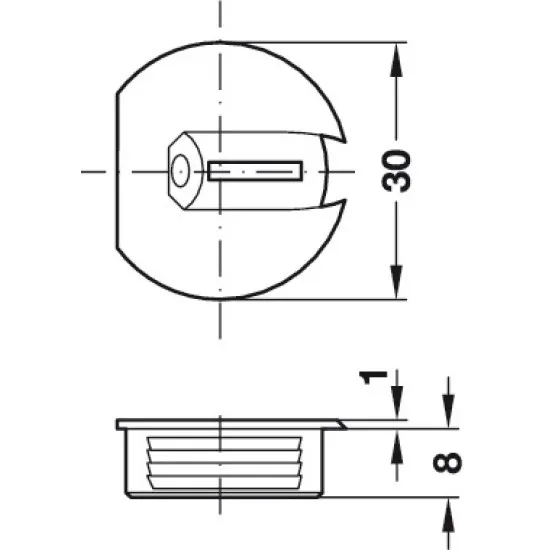 Häfele 262.43.489 Recessed Connecting Fitting Pl Beige 10 SC495